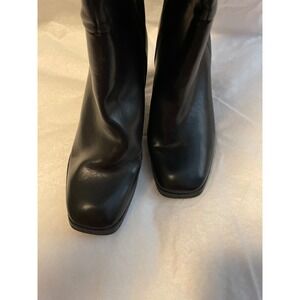 DV Dolce Vita Flapper Black Square Toe Block Heel Knee High Boots Womens 8.5M